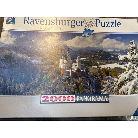 Ravensburger 2000 Piece Panorama Puzzle Neuschwanstein Castle 52" X 24" New - Picture 3 of 6